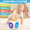 Bilingual Learning Activity Cube Toys for 1 Year Old Boy Girl, 12-18 Month Early Developmental Baby Musical Toys with Music & Light, Toddler Toys Age 1-2, Christmas Birthday Gifts for 1+ Year Old