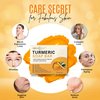 DERMAXGEN Organic Turmeric Soap Bar | Pure Natural Handcrafted Skincare, Face & Body Cleanser | Blemish Control, Reduce Acne, Evens Tone, Fades Scars, Sun Damage, Age Spots (Pack of 4)