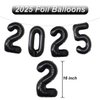 2025 Balloons, New Years Balloons, 16 Inch Black 2025 Number Balloons for New Years Decorations 2025, New Years Eve Party Supplies 2025, Christmas, Birthday, Graduations