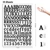10 Sheets Vinyl Letter Stickers, 1200 Pcs Self-Adhesive Number and Alphabets Stickers, Mailbox Numbers Stickers for Signs, Window, Door,Home, Business, Address Number,(Black, 1 Inch)
