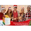 FLYAB 25 Pack Christmas Trivia Game Cards for Adults Xmas Festival Guessing Activity Holiday Games Trivia Cards Christmas Vacation Game for Adults Kids Families Groups Christmas Party Supplies