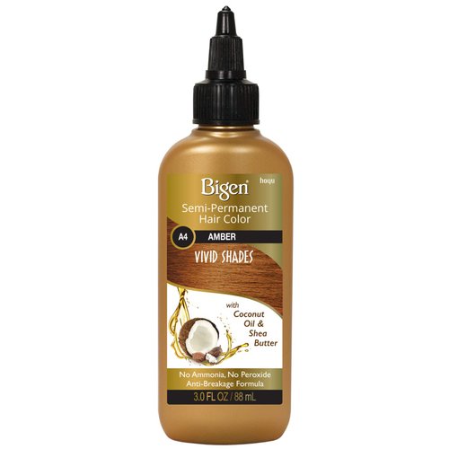 Bigen Semi Permanent Hair Color #A4 Amber, 3 oz (Packs of 6)
