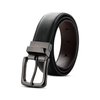 Kajeer Reversible Kids Belt for Boys and Girls - Durable PU Leather Belts for School Uniform Jeans for (Gunmetal, Fit Waist: 22"-26" (Rec 8-10yrs))