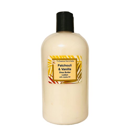 Patchouli & Vanilla Lotion - Shea Butter & Jojoba Oil, Ultra Hydrating, Creamy Texture, 3 sizes (16 oz.)
