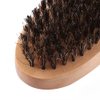 Beard Brush, Men Faux Boar Bristle Wood Handle Military Pocket Mustache Beard Grooming Comb Brush