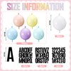 JellyArch Birthday Era Decoration DIY Giant Friendship Bracelet Balloon Kit 70 Link Balloons Tail Connected Balloon Garland 4 Letter Number Stickers for Customizable Birthday Banner Party Supplies