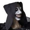 Wellinology Smiling Demon Halloween Scary Mask, Latex Creepy Realistic Ghost Devil Zombie Cosplay Costume Mask Party Props (White Smiling Demon)