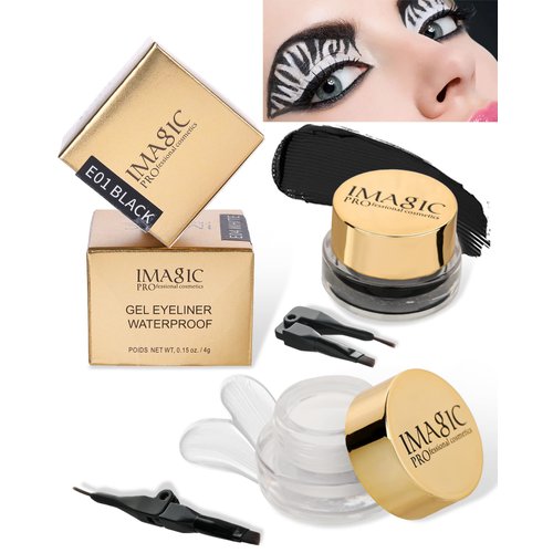 LYSdefeu Black Gel Eyeliner, Long Lasting Waterproof Matte Eyeliner Cream Gel, High-Intensity Pigments Smudge-Proof Eye Liner,Makeup Gift for Women Girl delineador de ojos contra el agua