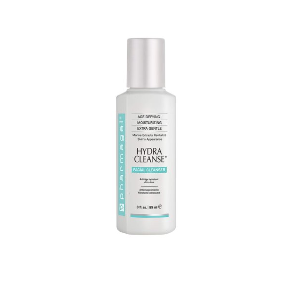Pharmagel Hydra Cleanse Water Rinseable Facial Cleanser for All Skin Types | Natural Face Wash | Hydrating, Age Defying, and Revitalizing Face Cleanser | 3 fl. oz.