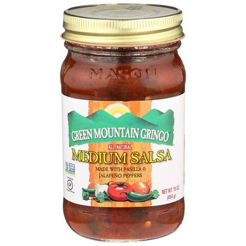 Green Mountain Gringo, Medium Salsa, 16 oz