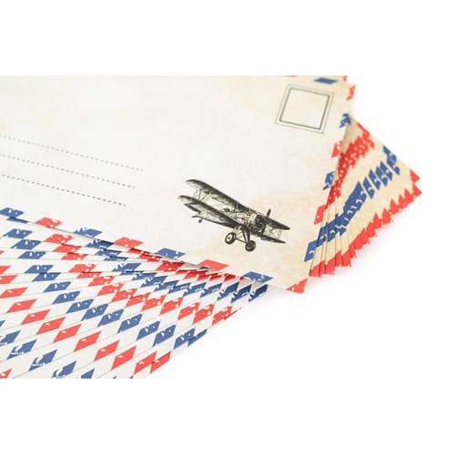 60 Pack Airmail Paper and Envelopes Set -Airmail Writing Paper and Envelopes- Blue Airmail Paper and Airmail Envelopes for Invitations, Love Letters, Letters to Troops, Christmas Letter- 8.5 x 11 inch