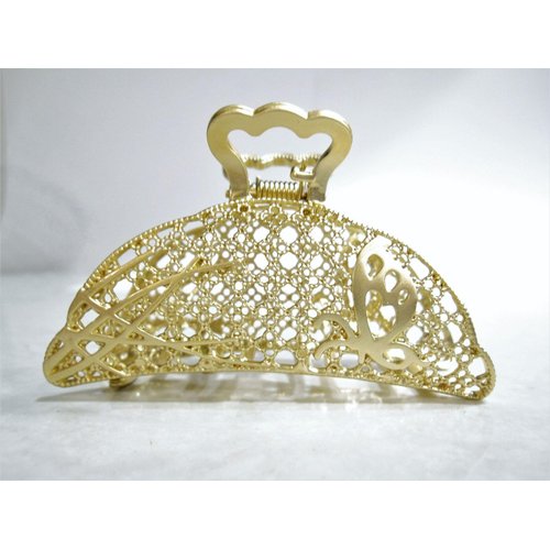 Generic Gold butterfly mesh metal hair claw clip jaw clip