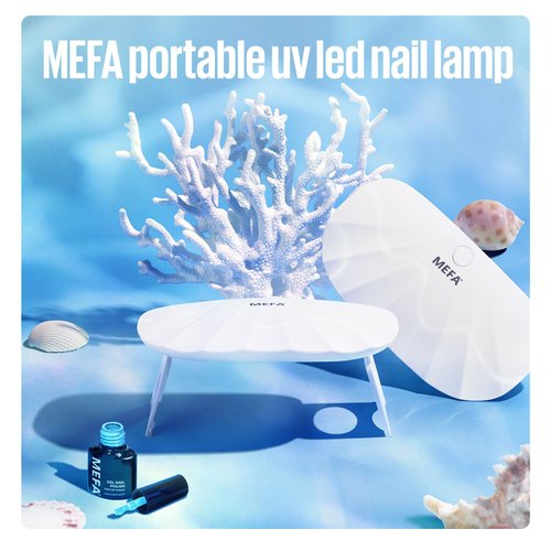 MEFA UV Light for Gel Nails, 12W Mini UV Nail Lamp with 6 Pcs Lamp Beads, 2 Times LED Nail Lamp, Portable USB Nail Dryer for Travel Professional UV Light for Home Salon Nail Tools