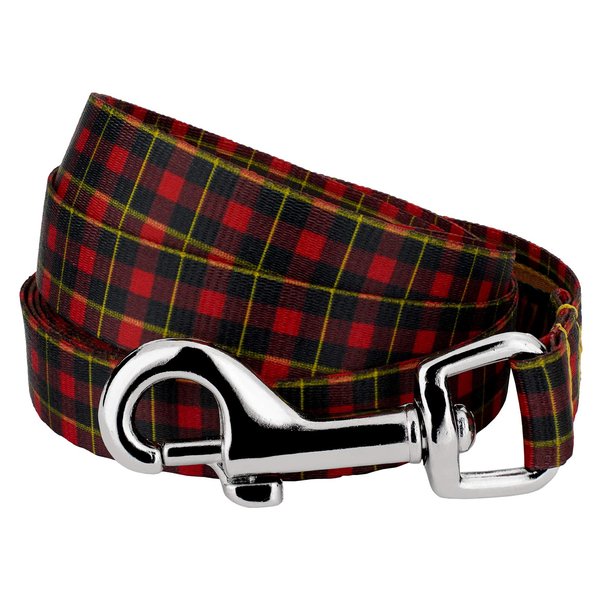 Country Brook Petz - 1/2 Inch Buffalo Plaid Dog Leash - 4 Feet