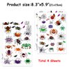 Temporary Tattoos For Kids, Halloween Tattoo Waterproof Cute Designs Stick on Children Tattoos, 80Pcs Cute Spider Stickers for Kids Children Party Favors