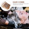Healifty Natural Horn Comb Head Scalp Massager Portable Massage Hair Smoothing Comb Gua Sha Tool for Girls Women Ladies Men