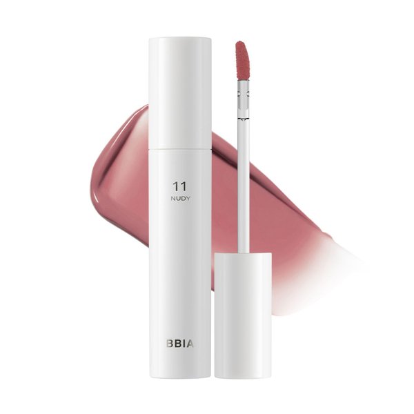 BBIA Glow Lip Tint – Lip Plumping, Volume up Glossy Lip Stain, Naturally Moisturizing, Lightweight, Long-Lasting, Vivid Color, Comfortable Glowy Texture, Non-Sticky, Non-Dry, 3.2g (#11 NUDY)