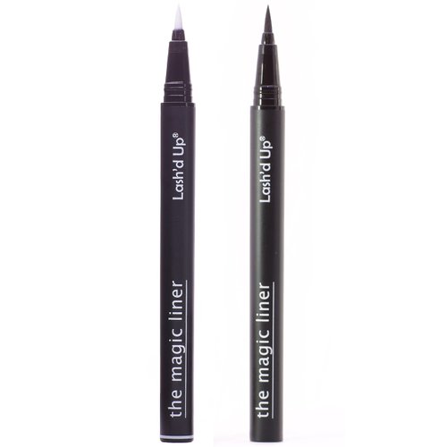 Lash'd Up Lash Glue & Eyeliner Hybrid (Extra-Strength, Clear & Black 2PCS) Glue Liner Pen Waterproof for False Lashes, Strong Hold 0.06 Oz. (2 PCS)