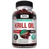 Kaya Naturals - Antarctic Krill Oil 500mg with Omega 3, EPA, DHA and Astaxanthin Supplement - Brain, Heart and Joint Health Vitamin - Heart Health Supplement - 30 Sofftgels