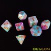 Bescon Magical Stone Dice Set Series, 7pcs Polyhedral RPG Dice Set Fairy Spirit, Polybag Packing