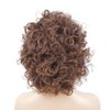 Wiginway Short Curly wig for women, Full Head Hair Costume Wig Natural Looking, Reddish Brown Wigs, 8 Inch