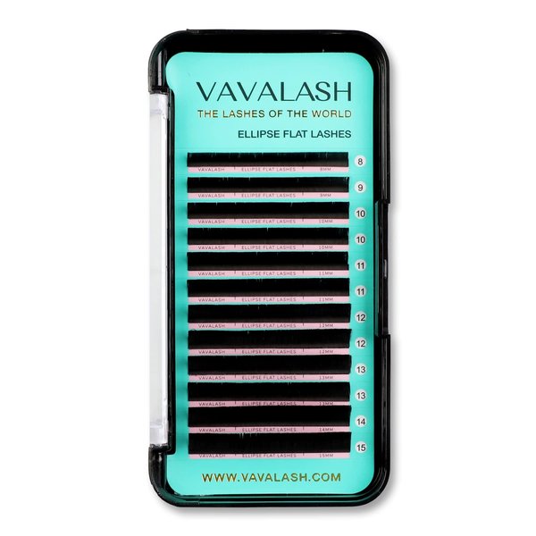 Ellipse Eyelash Extensions 0.15mm C Curl 8mm Flat Eyelash Extension Supplies Light Lashes Matte Individual Eyelashes Salon Use Black Mink False Lashes Mink Lashes Extensions(C-0.15-8mm)