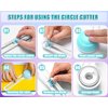 MyLifeUNIT Circle Cutter, Circular Rotary Cutter for Paper Crafts Scrapbooking (Included 6 Blades), Cutting Diameter 4 in to 12.6 in