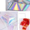 XEAOHESY 20 Rolls Gradient Aurora Glass Paper Nail Art Sticker 3D Holographic Aurora Glass Reflective Mirror Shard Effect Rainbow Thin Iridescent Cellophane Films Foil Nail Wraps for Women Nail Art