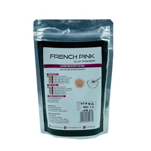 SVATV French Pink Clay | Montmorillonite Powder | Rose Clay | Hydrating & Rejuvenate Skin care Powder | Natural Face Mask | Used For Soap Making - 227 Gram, Half Pound, 8 Ounce.