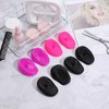 4 Pairs Silicone Ear Covers, Hair Dye Shield Ear Protectors, Reusable Ear Caps for Hair Salon Coloring Treatments and Home Shower Random Color