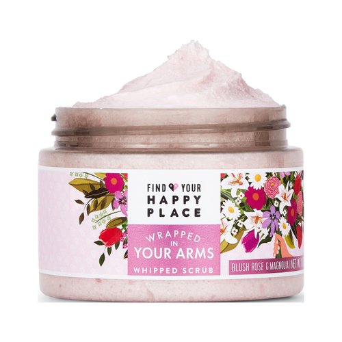 Find Your Happy Place Wrapped In Your Arms Body Scrub, Blush Rose and Magnolia, 10 fl oz