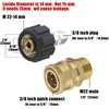 Tool Daily Pressure Washer Adapter Set, Quick Connect Kit, M22 14mm Swivel to M22 Metric Fitting, 5000 PSI