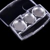 Healthcom 10 Pcs Clear Empty Eyeshadow Palette Plastic Eyeshadow Storage Box Case with 3 Grids Palettes Lipstick Box Pigment Palette Tray Plastic Cosmetics Container Box DIY Makeup Powder Sample Box