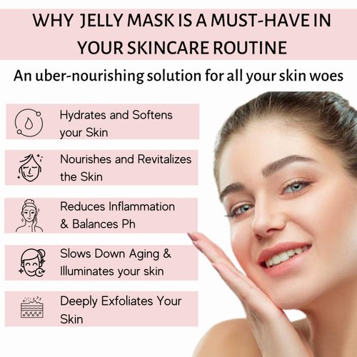 Jelly Mask for Facials - 12 Flavors Hydrating & Brightening Jelly Face Masks | Free Jade Roller & Spatula | Bulgarian Rose, Lavender, Hyaluronic Acid, 24K Gold face mask skin care |Vajacial Jelly Mask