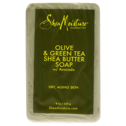 Sheamoisture Shea Butter Soap for Dry, Aging Skin Olive Oil and Green Tea Extract to Soothe Skin 8 oz