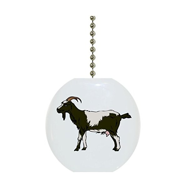 Goat Farm Animal Solid Ceramic Fan Pull
