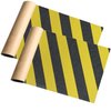 ZUEXT 2 Pack 9" x 33" Skateboard Grip Tape Sheets, Bubble Free Waterproof Black and Yellow Stripes Scooter Griptape, Sandpaper for Rollerboard Stairs Pedal Pistol Wheelchair Steps(84x23cm)