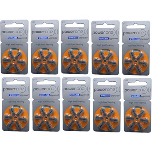 Varta PowerOne Hearing Aid Batteries Size 13-10 Packs of 6 Cells