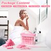Sponge Foam Hair Rollers for Sleeping - Flexible Curlers with Tail Comb and Hairclips for Hairdressing (60 Pieces, Pink)