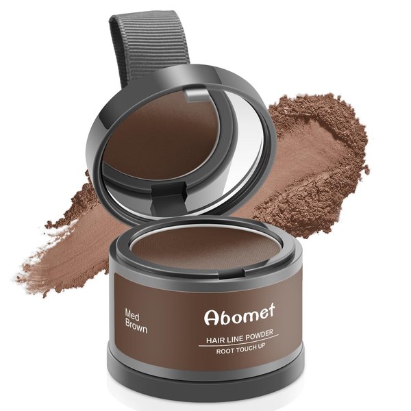 Root Touch Up Instantly Gray Hair Coverage Hairline Powder, Root Cover Up Conceal Hair Loss For Women Men,Hair Fibers For Thinning Hair (Medium Brown)