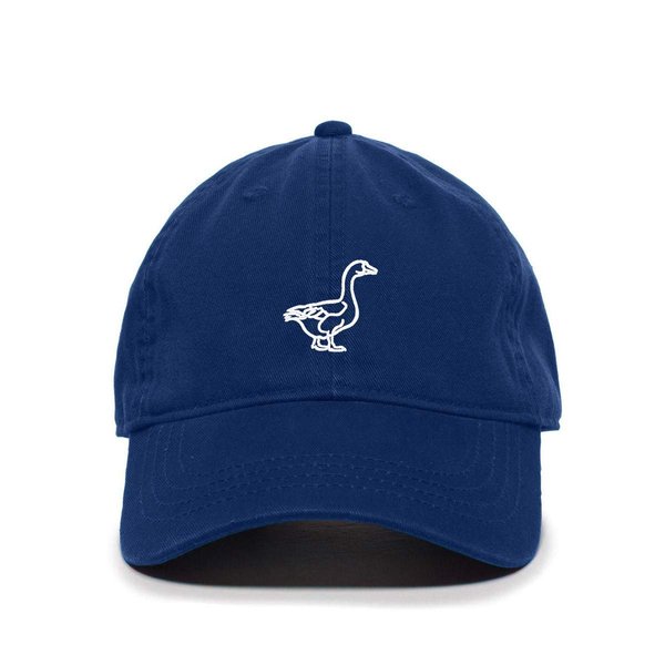 Goose Baseball Cap Embroidered Cotton Adjustable Dad Hat Royal Blue