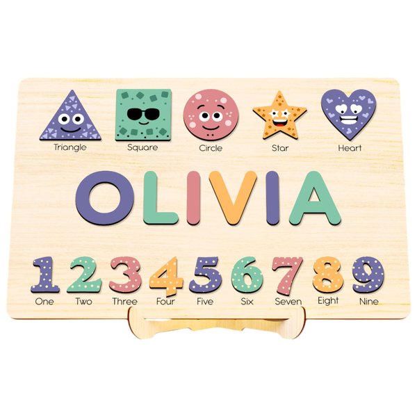 Name Puzzle for 1st Birthday Gift, Custom Name Puzzle Montessori Board, Christmas Gifts, Gifts for Kids, Girl and Boy Nursery Decor, Baby Shower, Kids Birthday