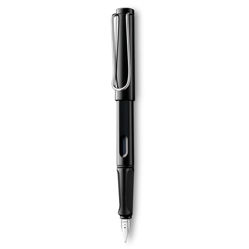 Lamy safari Fountain Pen - Elegant Design Cool Pens, Best Pens For Smooth Writing, Journaling, and Calligraphy - Shiny Black Fine Point Pen