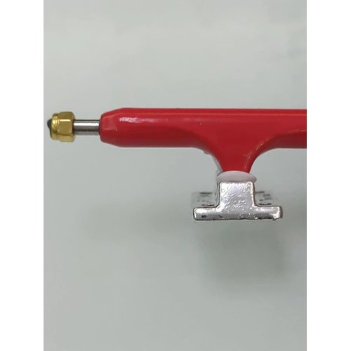 LEEFAI Pro Fingerboard Trucks 34mm G3 with Color Hanger Professional Mini Finger Skateboard Inverted Kingpin Harder Bushing Pivot Cups (Red)