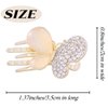 Campsis 2Pcs Butterfly Hair Clips Gold Crystal Small Claw Clips Sparkle Rhinestone Cute Hair Claw Clip Birthday Photograph Butterflies Decorative Hair Accessories for Women