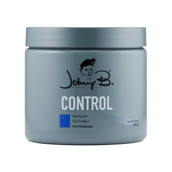 JOHNNY B. Control Alcohol-Free Hair Styling Gel, Strong Hold, All Hair Types 16 oz.