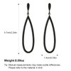 Black Waterdrop Geometric Drop Dangle Earrings for Women Girls Stainless Steel Teardrop Dangle Earrings Trendy Jewelry Gifts