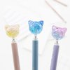 ZIJING 15pcs Cartoon School Kids Kawaii Korean Mechanical Pencil with Lead Refill Jelly Eraser set