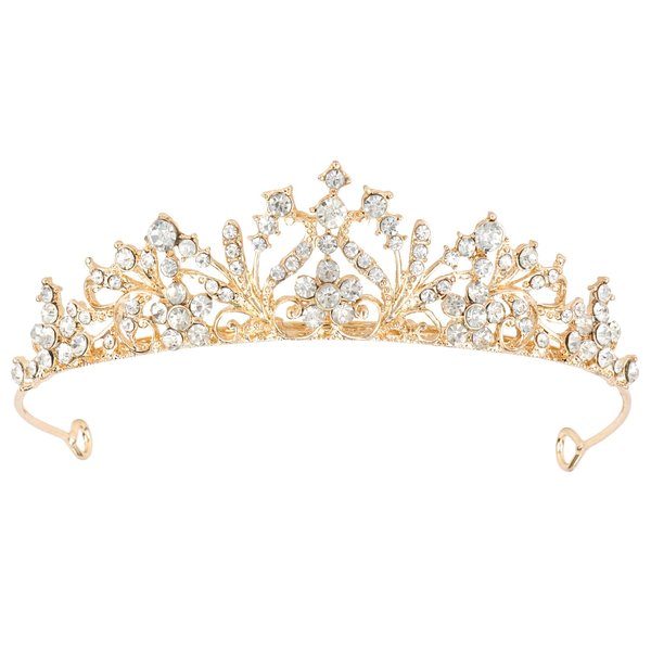 Aprince Tiaras for Girls Princess Crowns for Little Girls Tiaras for Women Girls Crown Wedding Tiara Headband Princess Crown Hair Accessories for Prom Birthday Costume Party Gold Crown