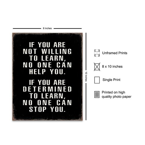 Motivational Wall Art - Office Wall Art & Decor Motivational poster - Positive Quotes Wall Decor - Encouragement Gifts - Positive Sayings for Wall Decor - Entrepreneur Wall Art - Inspirational Quotes